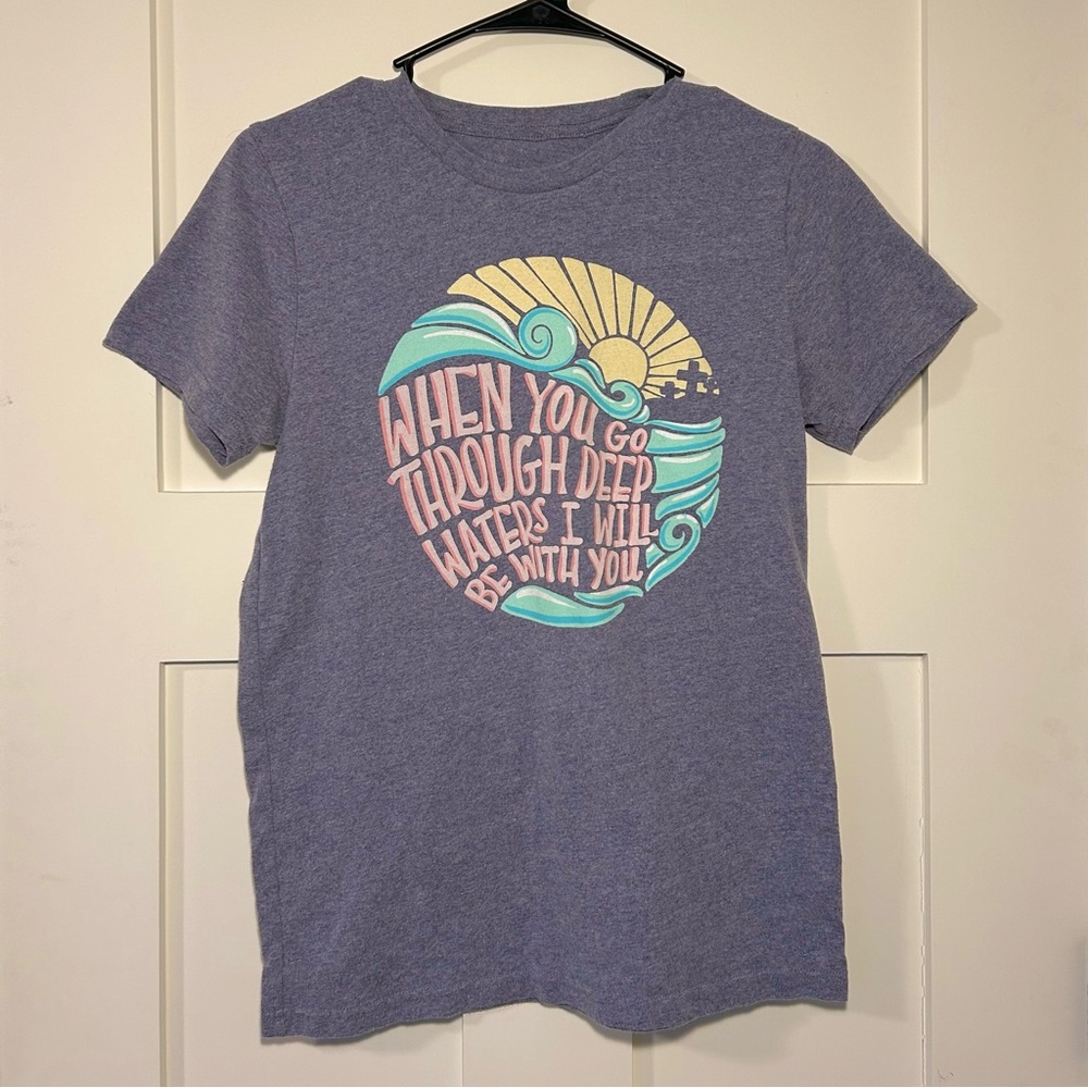 Rural King Christian Bible verse graphic tee - purple, size S - women’s